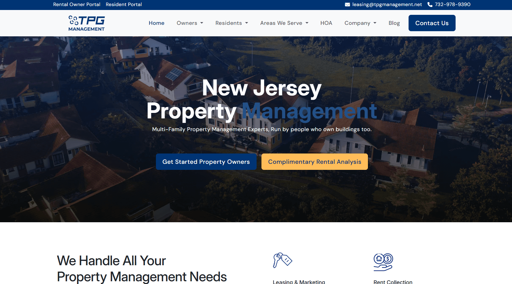TPG Management landing page