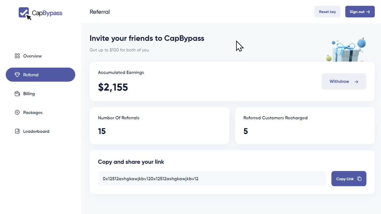 CapByPass referral page